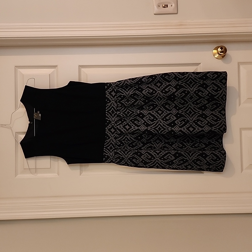 EUC mixed media sleeveless dress
